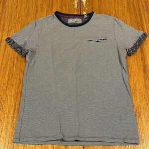 TED BAKER Men’s Navy Blue Short Sleeve